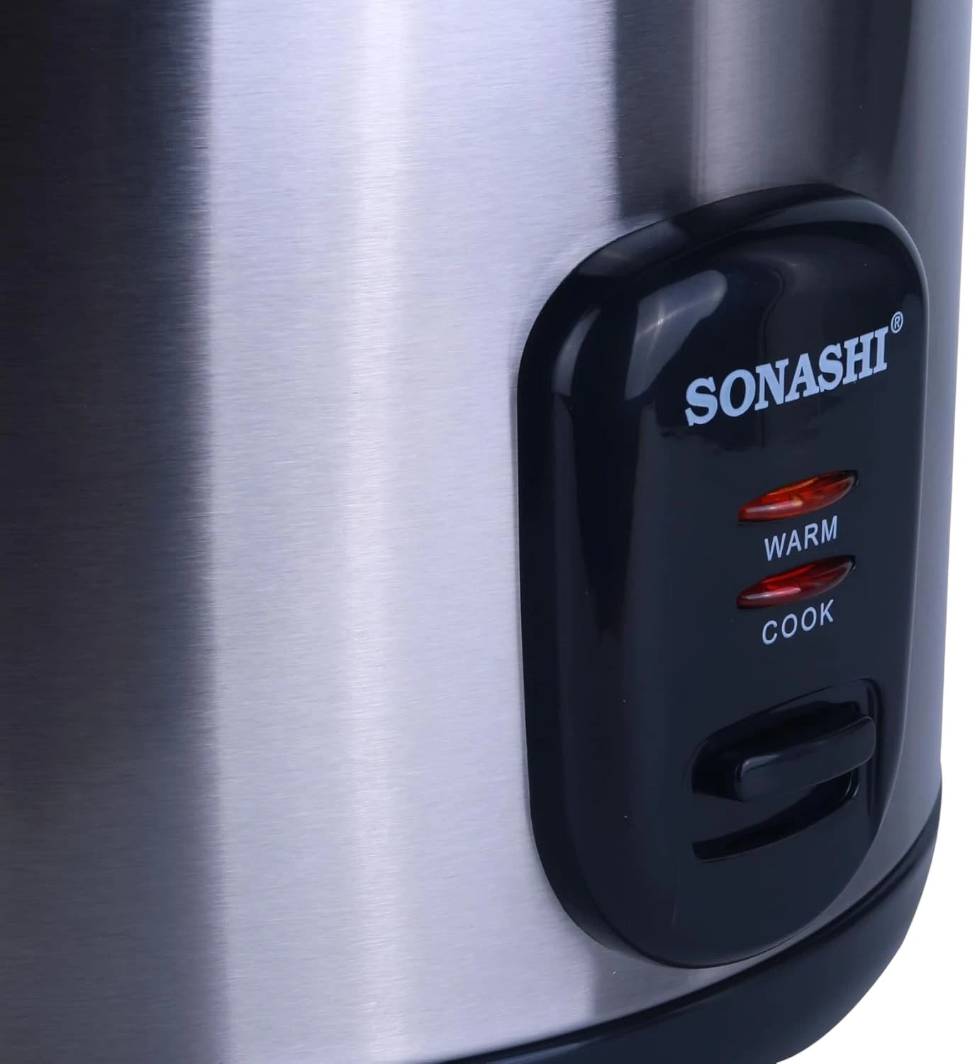 Sonashi 1.8L Electric Rice Cooker SRC-418 – Stainless Steel Housing, Non-Stick Removable Pot, Tempered Glass Lid, Auto Shut-Off & Keep Warm Function | 700W Cooker with Steamer, Spoon & Cup - Damoo