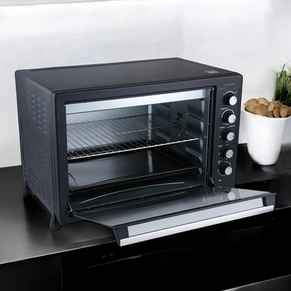Sonashi 100L Electric Oven with 2800W Power, Auto Shut-Off, Temperature Control, Timer, Rotisserie & Stainless Steel Heating – Countertop Oven for Professional Use  – STO-734 - Damoo