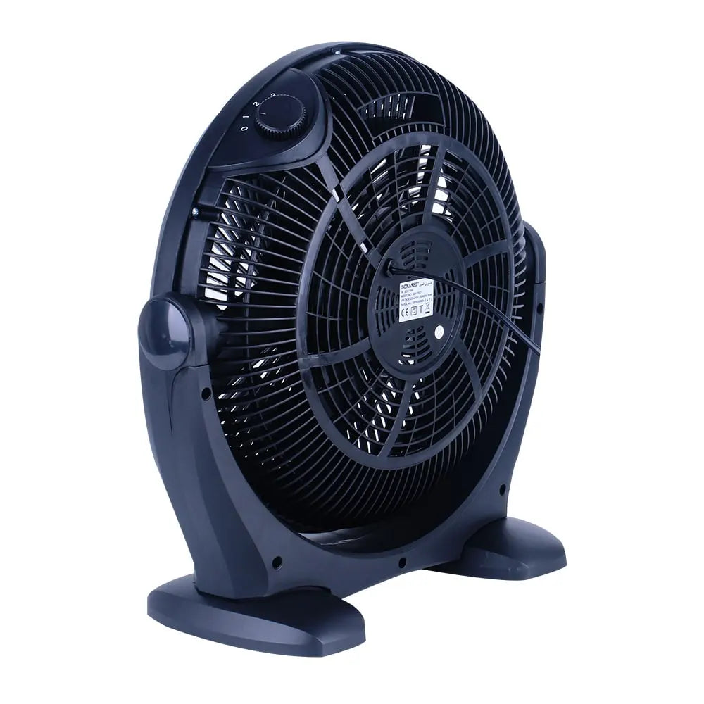Sonashi 14-Inch Box Fan – 3-Speed Selector, 180° Adjustable Tilt Head, Kids Safe Protective Grill, Portable & Quiet Cooling Fan –  SBF-7037 - Damoo