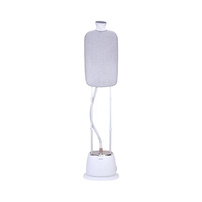 Sonashi 1800W Garment Steamer – 1.6L Tank, 35g/min Steam Flow, Adjustable Height, Ironing Board & Pole Hanger – White SGS-326 - Damoo