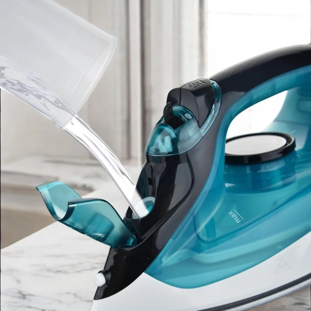 Sonashi 1800W Steam Iron – Ceramic Soleplate, Spray & Burst Steam Functions, Adjustable Temperature Control, Self-Cleaning, 220ml Water Tank – Blue/White - SI-5081C - Damoo
