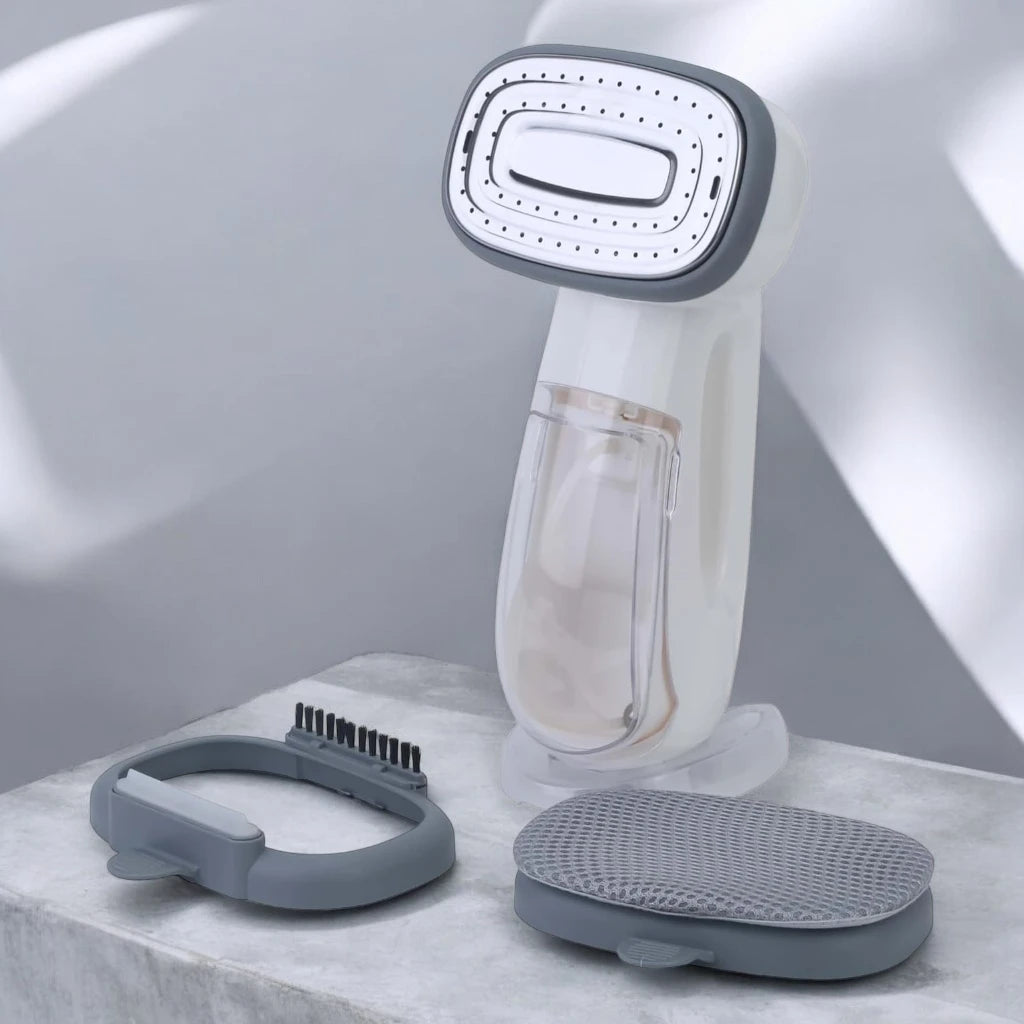 Sonashi 2000W Handheld Garment Steamer  | Digital LED Display  | 3 Steam Levels, 300ml Tank, Auto Shut-Off  | Removable Fabric Brush – Compact White Steamer - Damoo