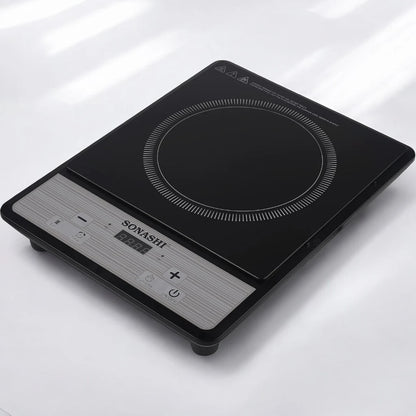 Sonashi 2000W Infrared Ceramic Cooker – Portable Electric Cooktop with Timer, Touch Controls, Adjustable Power Levels, Safety Features & Digital Display – Compact Black Design - SIS-014C - Damoo