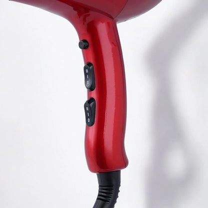 Sonashi 2000W Professional Hair Dryer for Men & Women – AC Motor, 2 Heat & Speed Settings, Cool Shot, Hot/Cold Wind, Nozzle Attachment, Lightweight & Ergonomic Design – Red/Black Glossy | SHD-3032 - Damoo
