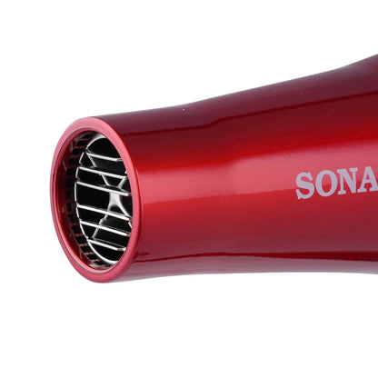 Sonashi 2000W Professional Hair Dryer for Men & Women – AC Motor, 2 Heat & Speed Settings, Cool Shot, Hot/Cold Wind, Nozzle Attachment, Lightweight & Ergonomic Design – Red/Black Glossy | SHD-3032 - Damoo