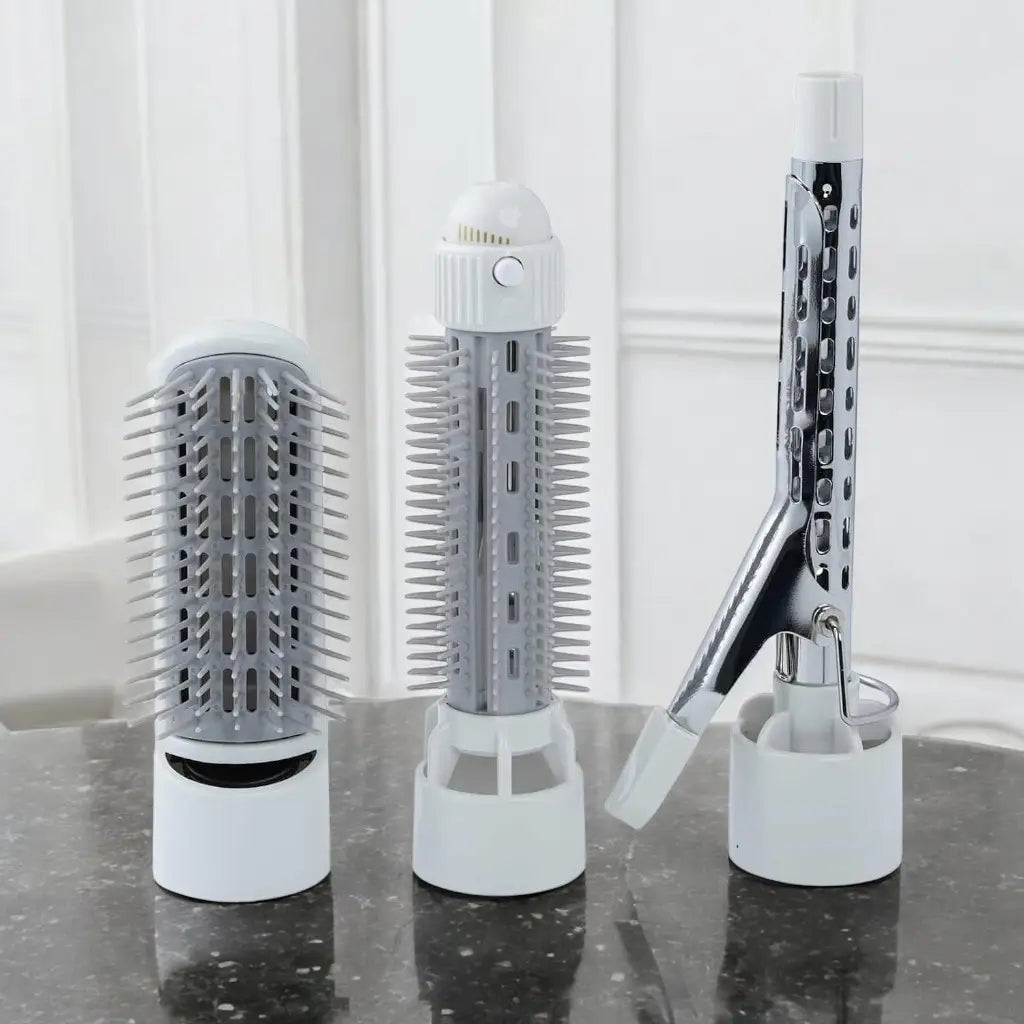 Sonashi 4-in-1 Hair Styler – 800W Hot Air Brush with Detachable Thermal Brush, 4 Heat Settings, Frizz-Free Styling Tool for Smooth, Voluminous Hair – White | SHS-2086 - Damoo