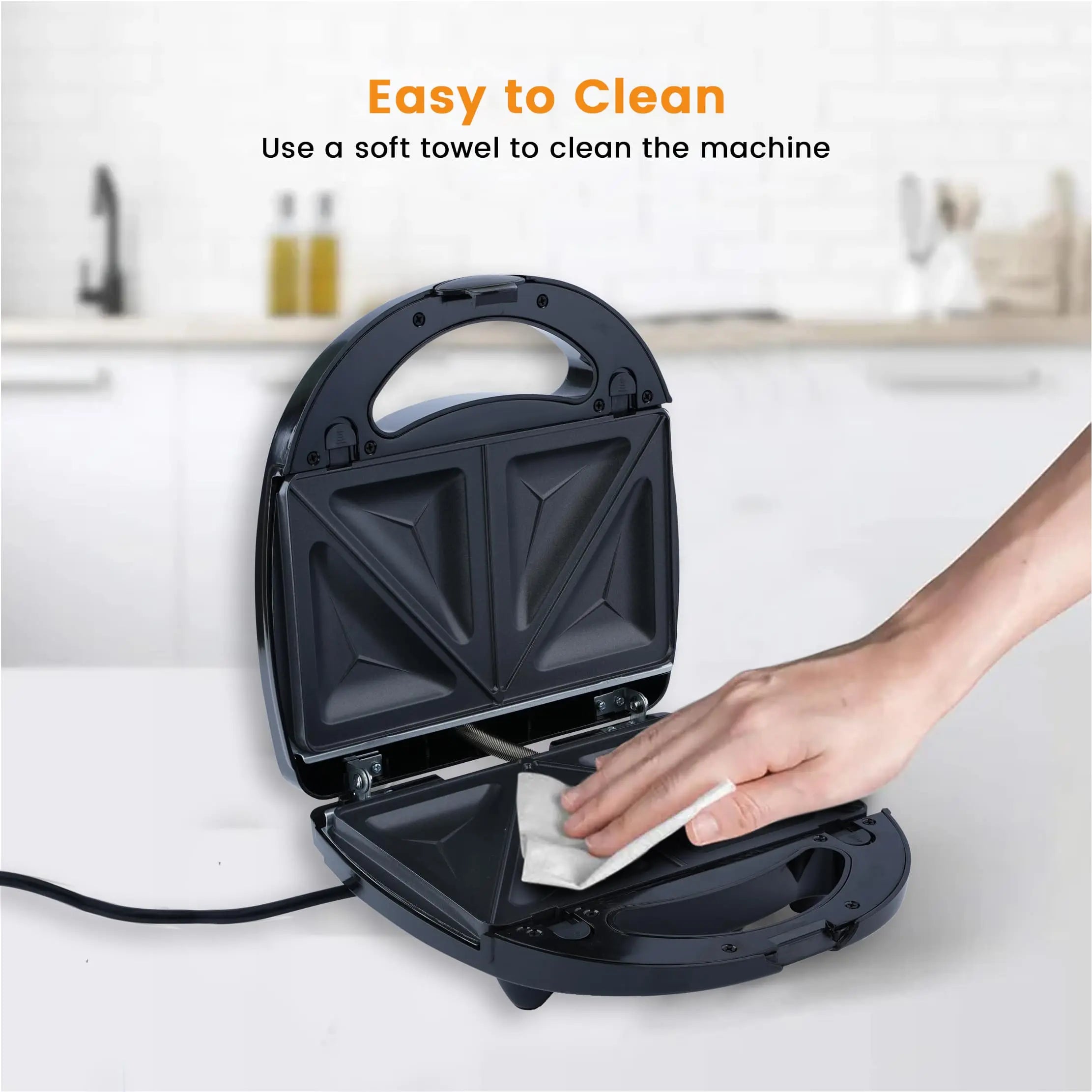 Sonashi 7-in-1 Multi Snack Maker SSM-862 – Detachable Plates for Sandwich, Waffle, Donut, Grill, Cupcake, Omelet & Nutty Snacks | Non-Stick, Compact Design, Cool-Touch Handle | 220-240V - Damoo