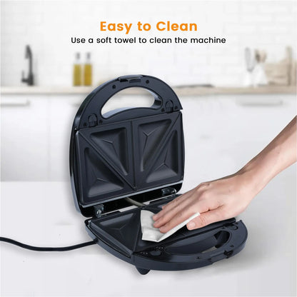 Sonashi 7-in-1 Multi Snack Maker SSM-862 – Detachable Plates for Sandwich, Waffle, Donut, Grill, Cupcake, Omelet & Nutty Snacks | Non-Stick, Compact Design, Cool-Touch Handle | 220-240V - Damoo