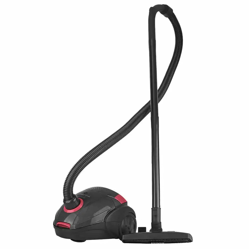 Sonashi Canister Vacuum Cleaner – 1600W Powerful Suction, 1.5L Capacity, Low Noise, Automatic Cord Rewind, Washable Cloth Filter, Telescopic Tube – Black/Red | SVC-9024 - Damoo