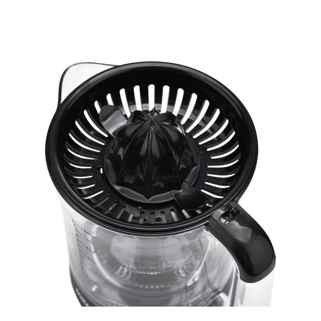 Sonashi Citrus Juicer 1.2L – Electric Juicer for Lemon, Lime & Orange with Two-Way Rotating Cones, Anti-Dust Cover, Stainless Steel Design, 40W – SCJ-324 Black - Damoo
