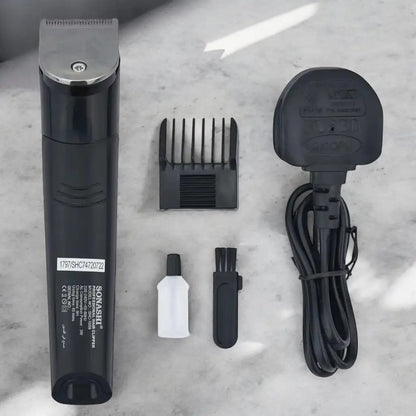 Sonashi Cordless Hair Clipper – Rechargeable Grooming Kit with 5 Combs, USB Charging, Stainless Steel Blade & Accessories | 45-Min Runtime | Sleek Black Design | SHC-1059 - Damoo