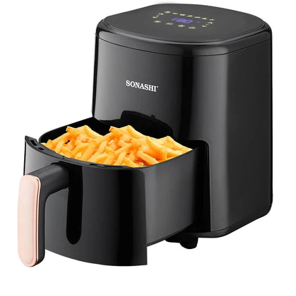 Sonashi Digital Air Fryer 4.0L – Non-Stick Basket, LED Display, 1200W Power, Adjustable Temperature (80–200°C), 60-Min Timer, Overheat Protection & Auto Shut-Off – SAF-420N - Damoo
