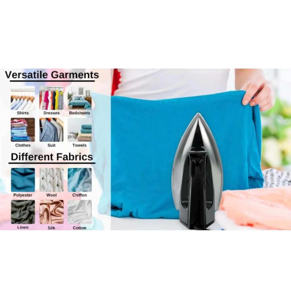 Sonashi Dry Iron 1200W – Heavy-Duty Aluminium Soleplate, Classic Black Finish, Overheat Protection – Ideal for Curtains, Suits & Dresses (SDI-6010) - Damoo