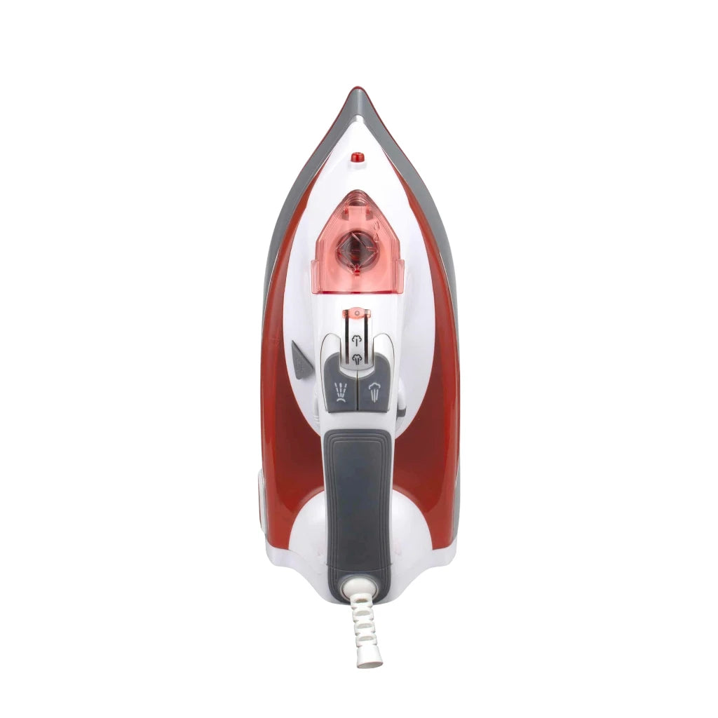Sonashi Multifunctional Steam Iron – 2400W Ceramic Soleplate, Self-Cleaning, Overheat Protection, Red/White | SI-5067N - Damoo