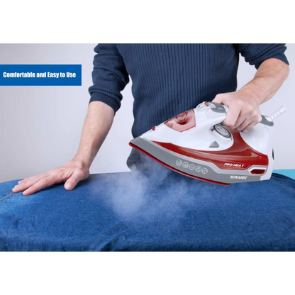 Sonashi Multifunctional Steam Iron – 2400W Ceramic Soleplate, Self-Cleaning, Overheat Protection, Red/White | SI-5067N - Damoo