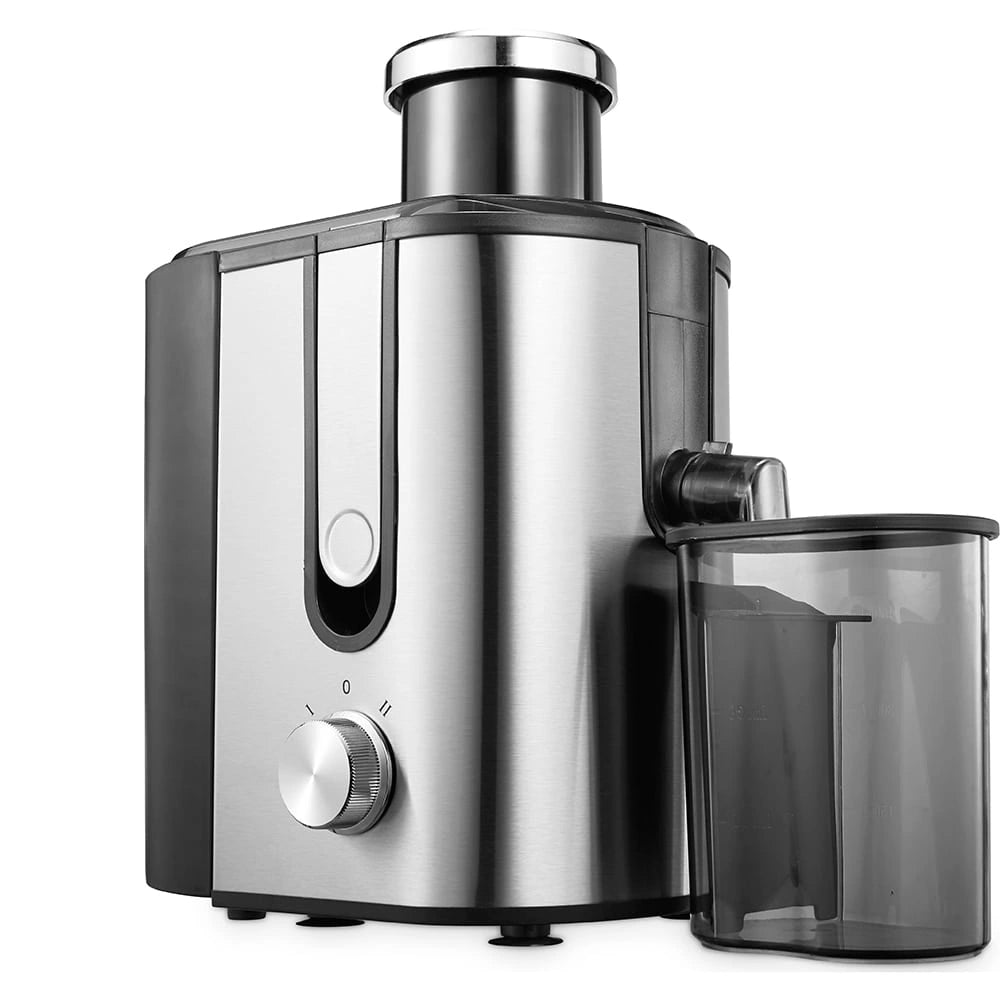 Sonashi Power Juicer – 400W Copper Motor, 2-Speed Control, 1.2L Pulp Container, 450ml Juice Cup, Stainless Steel Blade & Body, Overheat Protection, 65mm Wide Feeding Tube SPJ-507 - Damoo