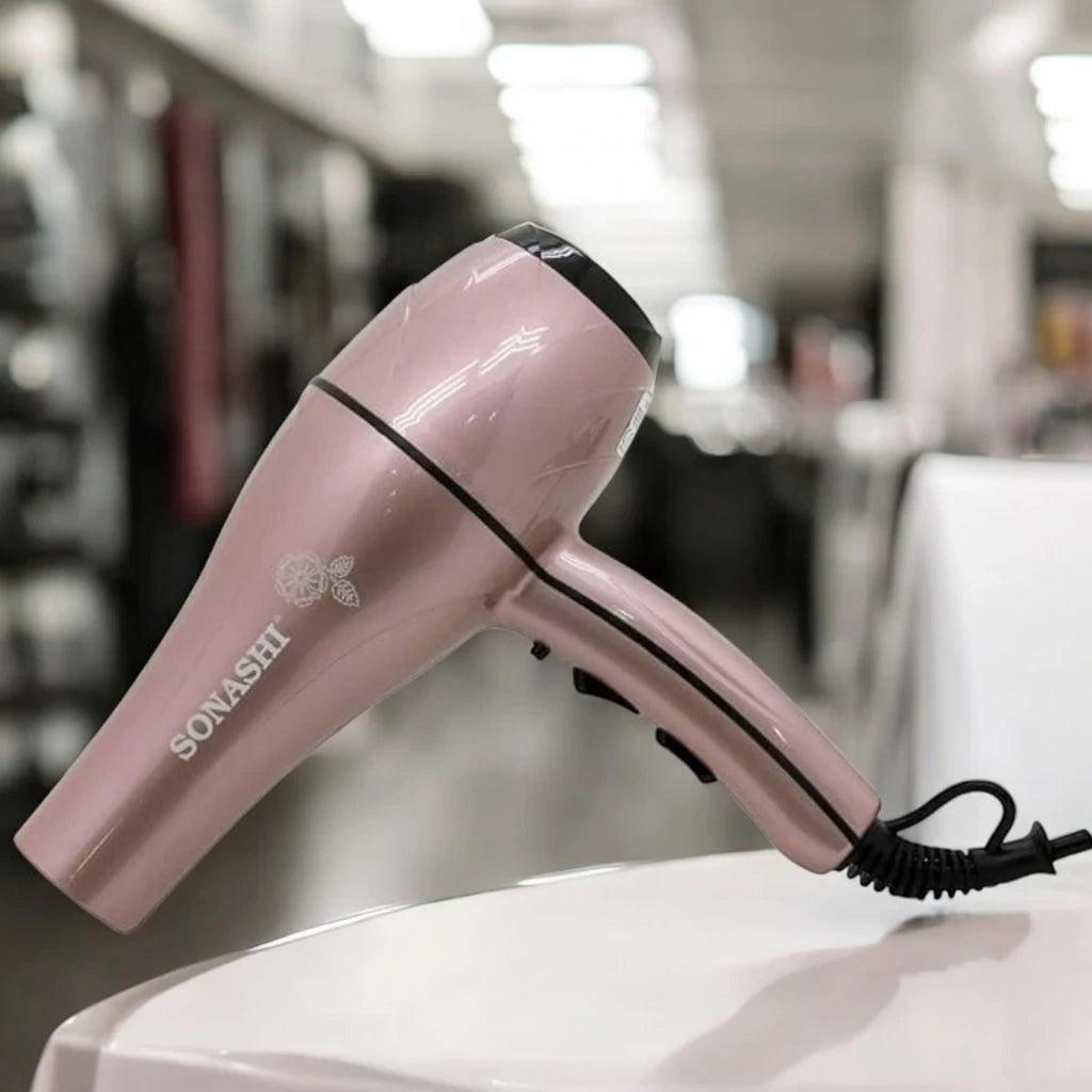 SONASHI Professional 2000W Hair Dryer – Rose Gold | Hot & Cold Air Blower with 2 Speed & Heat Settings | Lightweight & Travel-Friendly Hair Styling Tool for Smooth, Shiny Hair | SHD-3046 - Damoo