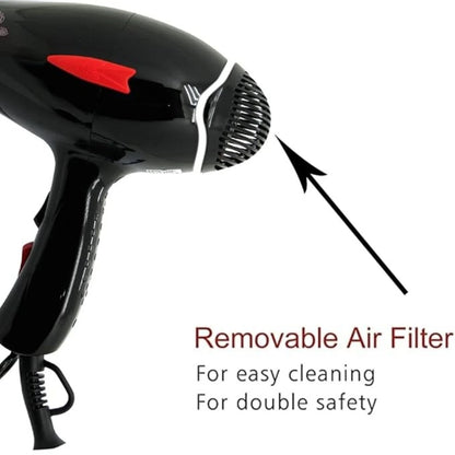 Sonashi Professional Hair Dryer – 2000W Hot & Cold Wind Dryer with AC Motor, 2 Heat & Speed Settings, Nozzle Attachment, Lightweight Design for All Hair Types – Black |  SHD-3009 - Damoo