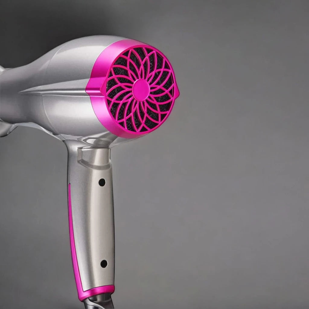 Sonashi Professional Hair Dryer – 2200W Hot & Cold Wind Styling Tool with 2 Speed & 3 Heat Settings, Cool Shot Function, Overheat Protection & Concentrator Nozzle – Silver/Pink SHD-5010 - Damoo