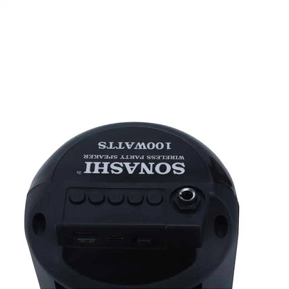 Sonashi Rechargeable Bluetooth Speaker – Hi-Fi Surround Sound, USB/TF Card Slot, FM Radio, 1800mAh Battery, 5W Output, 10m Wireless Range – Black | SBS-711N - Damoo