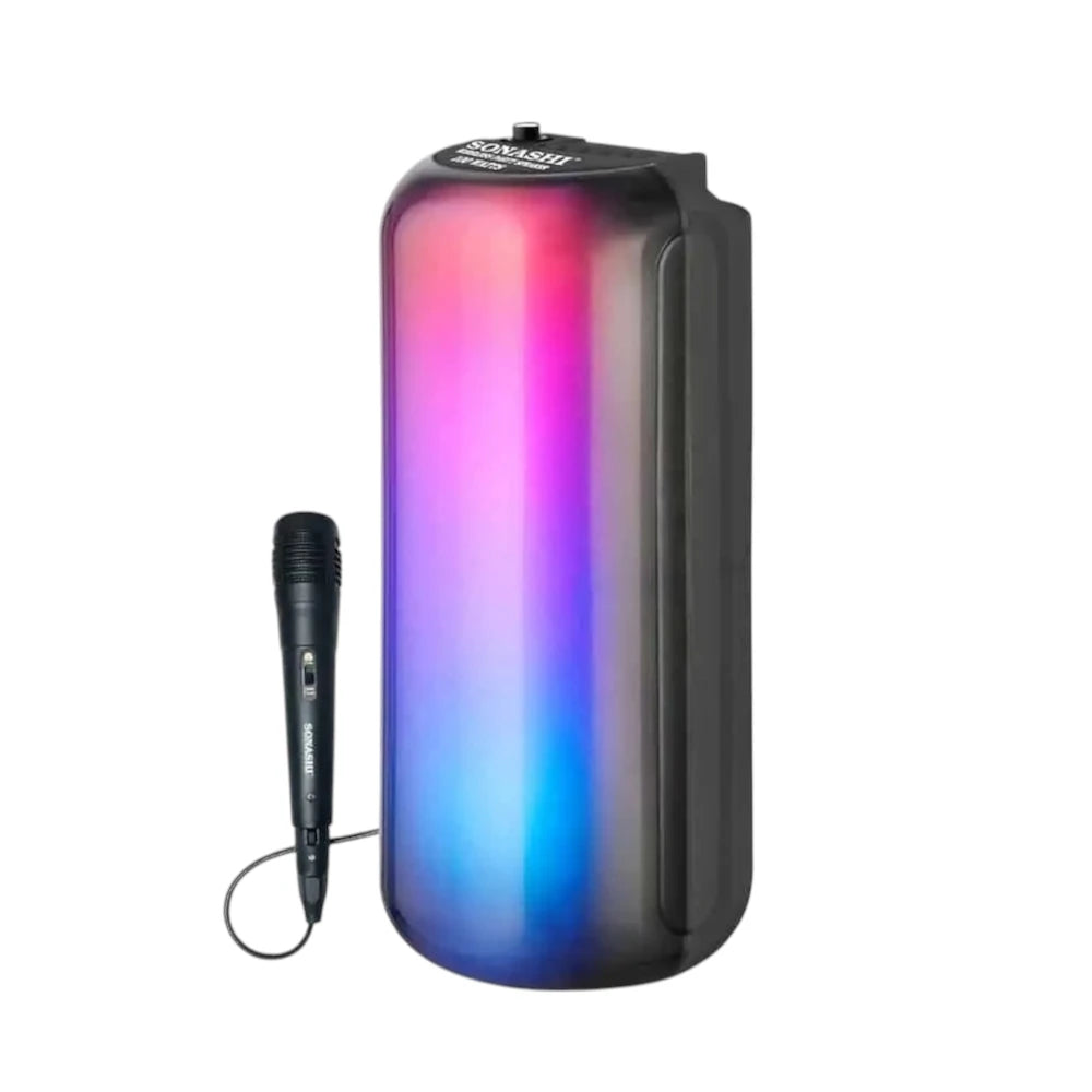 Sonashi Rechargeable Bluetooth Speaker – Hi-Fi Surround Sound, USB/TF Card Slot, FM Radio, 1800mAh Battery, 5W Output, 10m Wireless Range – Black | SBS-711N - Damoo