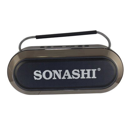 Sonashi Rechargeable Bluetooth Speaker with RGB Light & 2 Wireless Mics – 3000mAh Battery, USB/TF/AUX Support, 10M Range, Hi-Fi Sound – Ideal for Outdoor Parties - SBS-724 - Damoo