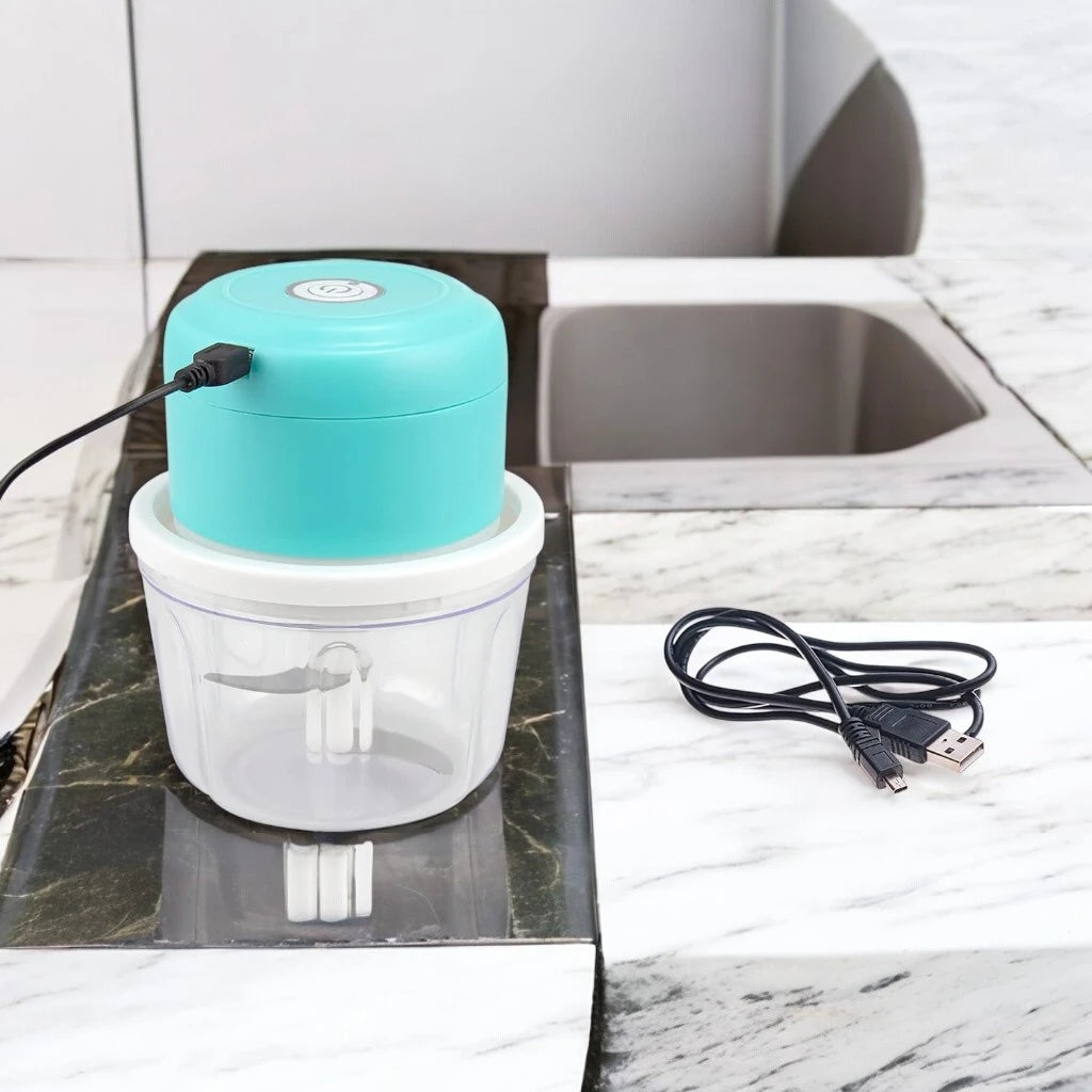 Sonashi Rechargeable Mini Chopper – 350ml Bowl, USB Charging, LED Indicator, Stainless Steel Blades, One-Touch Control – Compact & Portable Food Processor for Vegetables, Fruits, Nuts, and More -  SMC-15 - Damoo