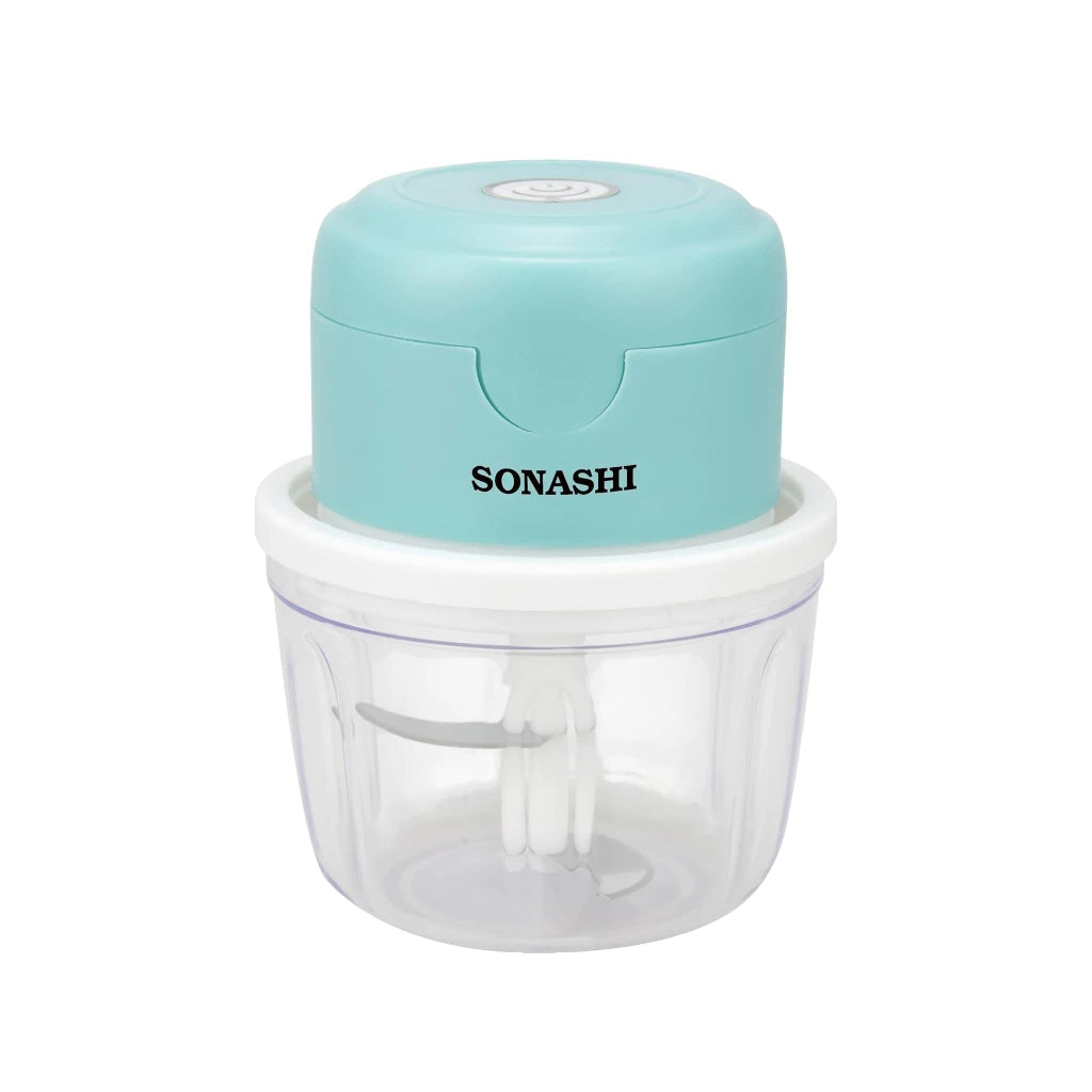 Sonashi Rechargeable Mini Chopper – 350ml Bowl, USB Charging, LED Indicator, Stainless Steel Blades, One-Touch Control – Compact & Portable Food Processor for Vegetables, Fruits, Nuts, and More -  SMC-15 - Damoo