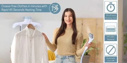 Sonashi SGS-325 Garment Steamer 1800W – Heavy-Duty Fabric Steamer with 1.8L Water Tank, Auto Shut-Off, Overheat Protection, Traditional Ironing Platform & Full Accessories for Home and Professional Use - Damoo