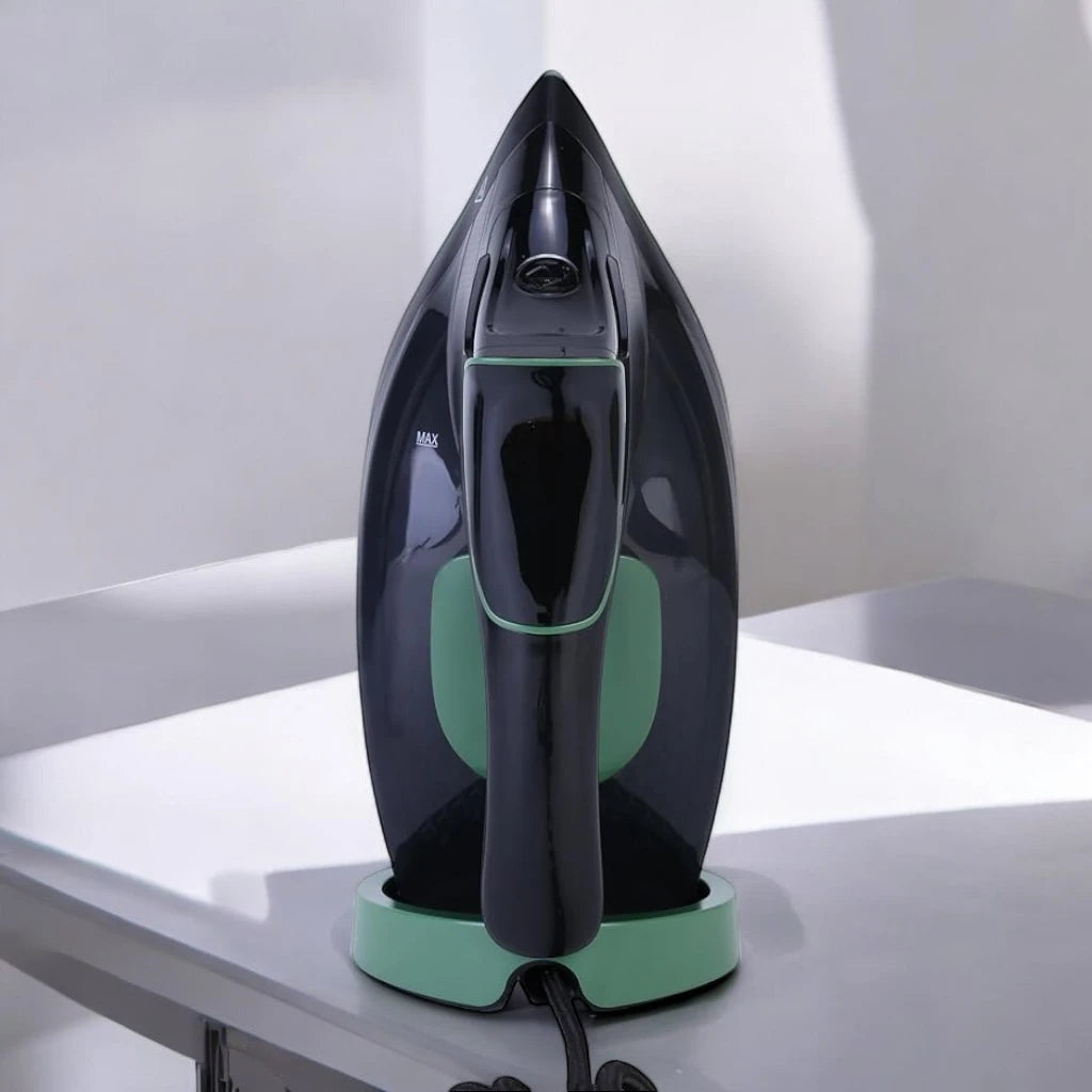 Sonashi Steam Iron with Ceramic Coated Soleplate, 3000W , LED Touch Display, Steam/Burst/Spray/Dry Iron Modes, Self-Clean, Anti-Drip, Anti-Calc & Auto Shut-Off – SI-5088C – Green/Black - Damoo