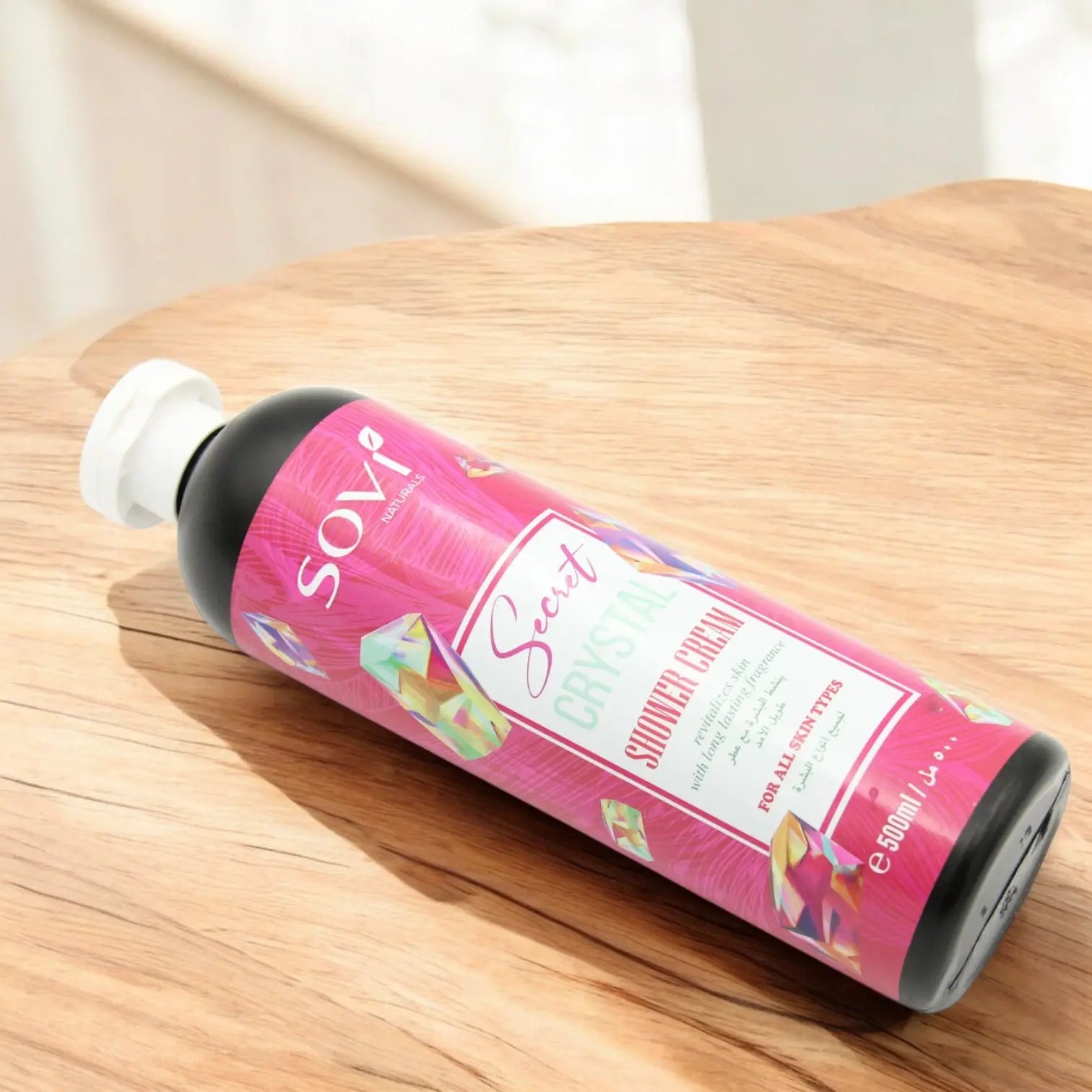 Sovi Naturals Crystal Shower Cream – 500ml | Revitalizing Daily Body Wash with Long-Lasting Fragrance for All Skin Types - Damoo