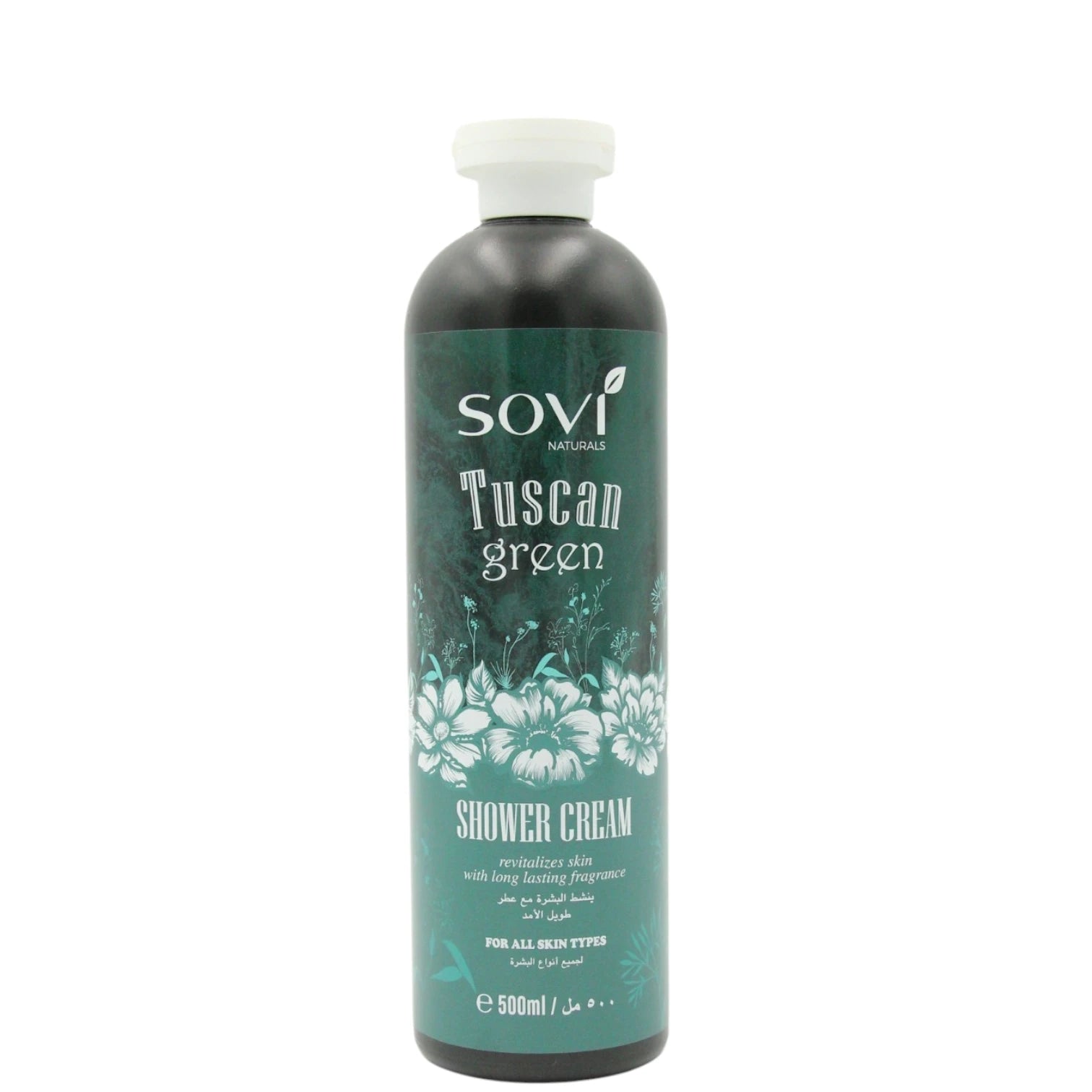 Sovi Naturals Tuscan Green Shower Cream – 500ml | Refreshing Daily Body Wash with Long-Lasting Fragrance & Skin Revitalizing Formula for All Skin Types - Damoo