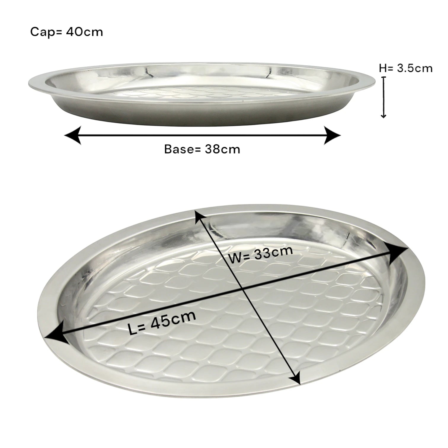 Stainless Steel Multipurpose Serving Tray – Traditional & Durable Fruit, Snack, and Religious Ceremony Tray - Damoo