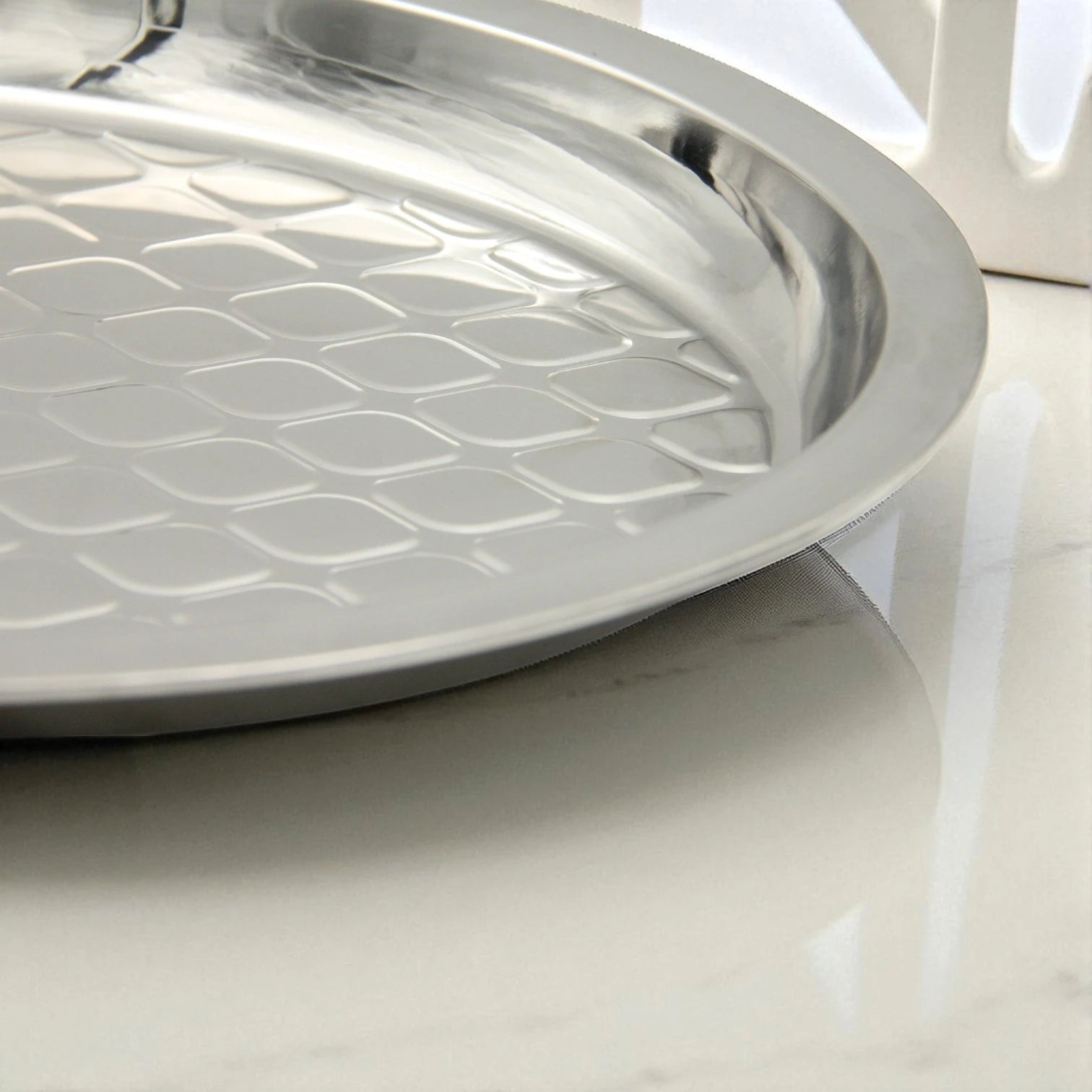 Stainless Steel Multipurpose Serving Tray – Traditional & Durable Fruit, Snack, and Religious Ceremony Tray - Damoo