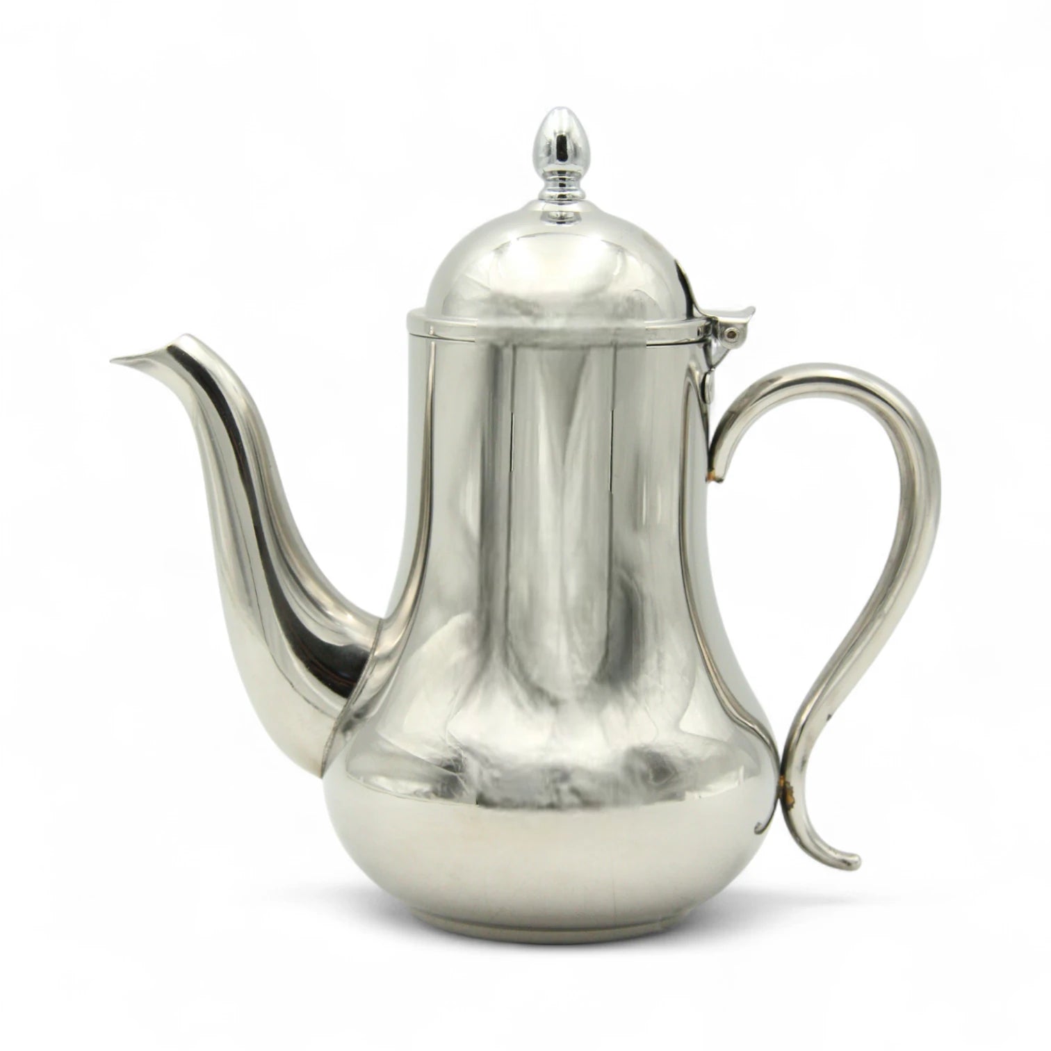 Stainless Steel Pot with Lid 1.5 L – Elegant Mirror Finish Kettle for Serving Tea or Coffee, Drip-Free Spout & Heat-Resistant Handle – Classic Steel Teapot for Home, Hotels, and Restaurants - Damoo
