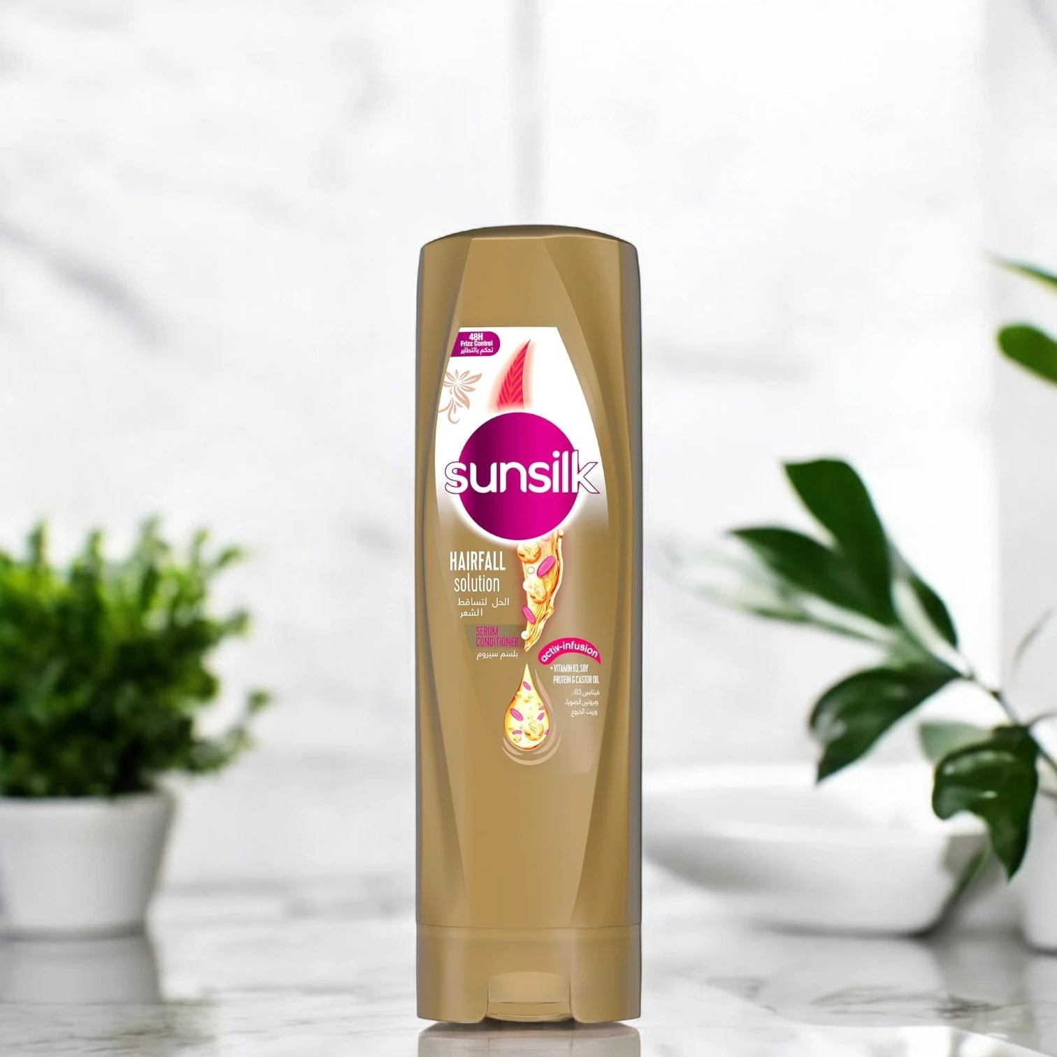 Sunsilk Hair Fall Solution Conditioner – 350ml | Nourishing Conditioner for Dry Hair with Vitamin B3, Soya Protein & Castor Oil | Reduces Hair Fall, Repairs Split Ends & Strengthens Hair - Damoo