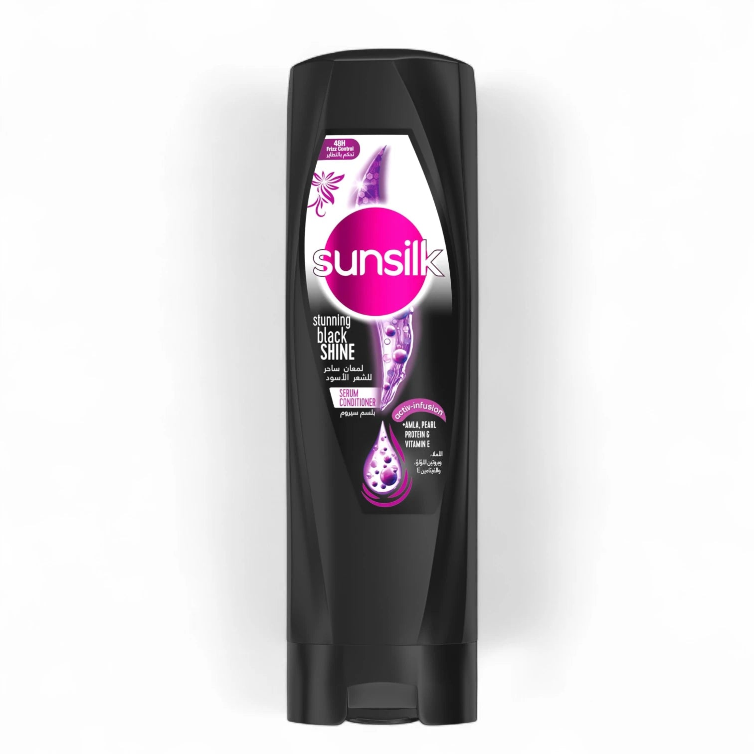Sunsilk Stunning Black Shine Conditioner | With Amla, Pearl Protein & Vitamin E | Long Lasting Shine for Black Hair | 340ml - Damoo