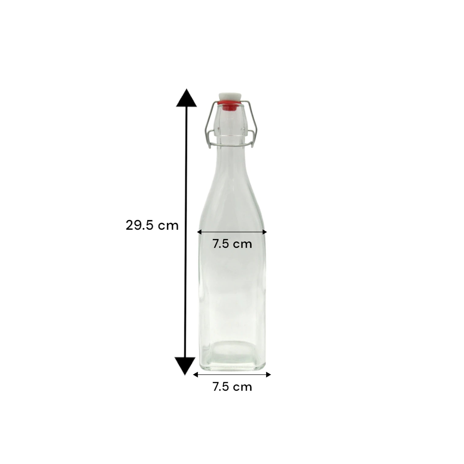 Swing Top Glass Bottle – Reusable Airtight Beverage Bottle for Water, Juice, Oil, or Vinegar – Leakproof & Eco-Friendly - Damoo