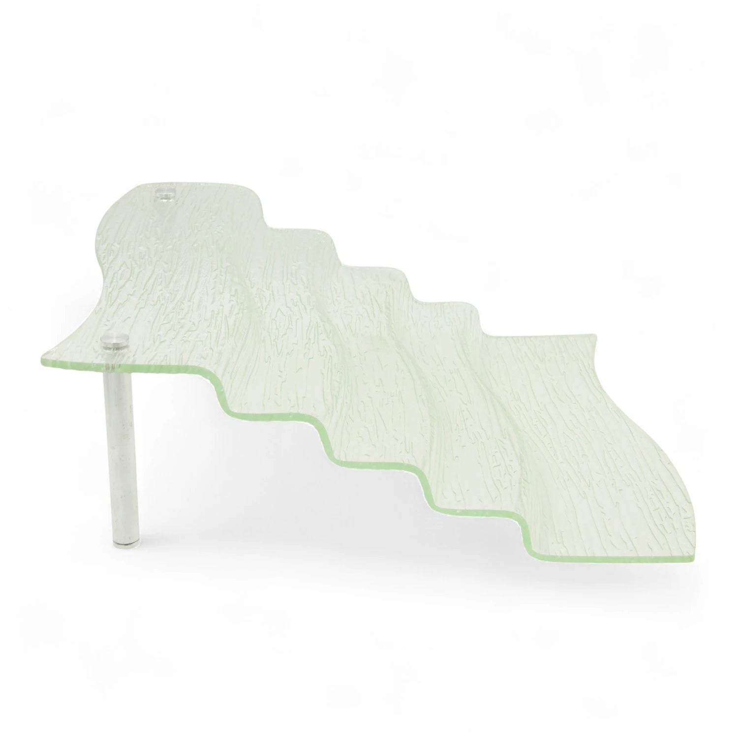 Textured Glass Multi-Level Display Stand – Decorative Organizer for Home or Retail Use - Damoo
