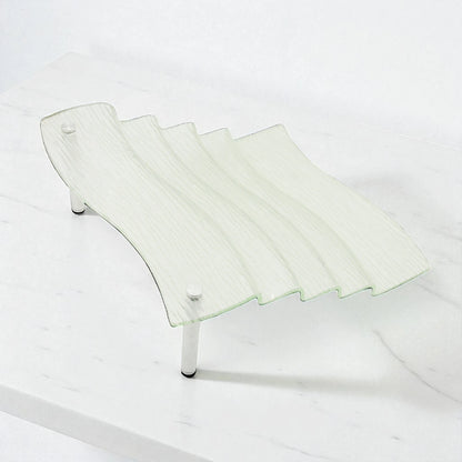 Textured Glass Multi-Level Display Stand – Decorative Organizer for Home or Retail Use - Damoo