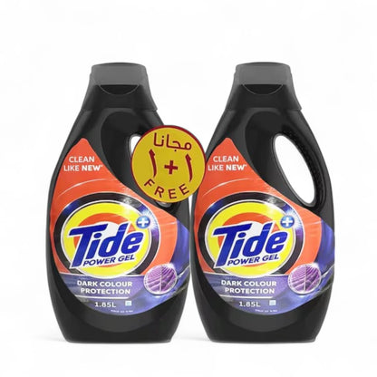 Tide Abaya Automatic Liquid Detergent – Dark Color Protection with Essence of Downy – Jasmine Scent – 1.85L Power Gel – Twin Pack for Long-Lasting Black Abaya Care - Damoo