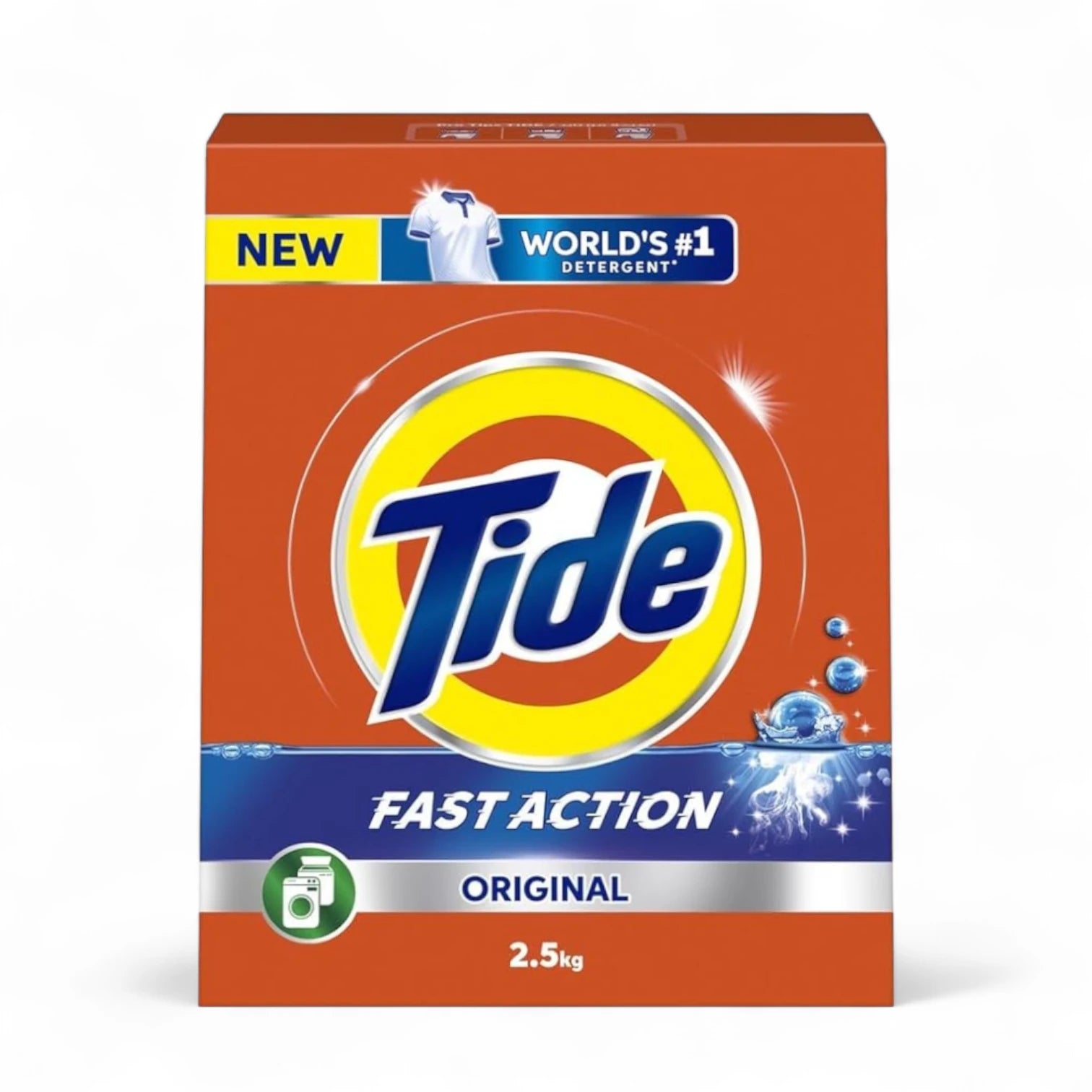 Tide Fast Action Laundry Detergent Powder – 2.5 KG | Quick-Dissolving Formula for Powerful Cleaning with No Extra Steps - Damoo