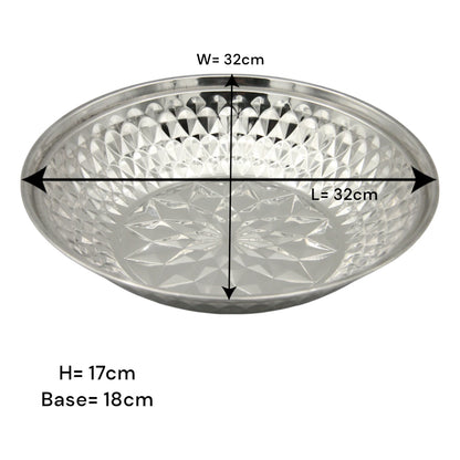 Traditional Stainless Steel Hot Pot with Ornate Dome Lid – Elegant Serving Dish for Warm Meals, Festivals & Family Gatherings - Damoo