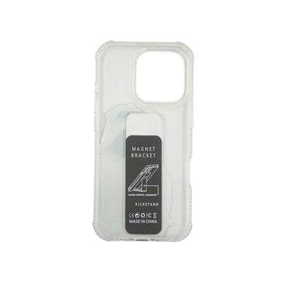 Transparent iPhone Case with Kickstand – Shockproof Back Support Cover Featuring Portrait of Sheikh Zayed bin Sultan & Sheikh Mohammed bin Zayed – Clear Protective Grip Case with Built-in Stand - Damoo