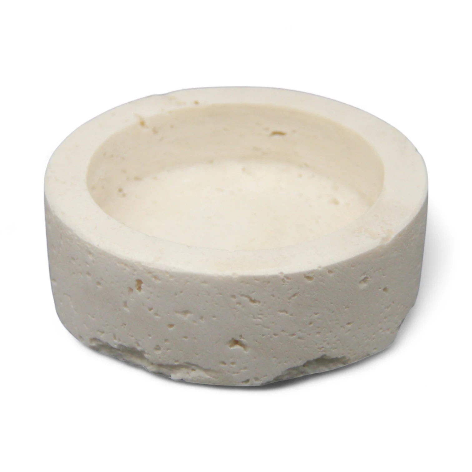 Travertine Decorative & Serving Bowl – Natural Stone Bowl for Food, Pets, Jewelry, or Keys – Heavyweight, Non-Slip, Aesthetic Home Accent - Damoo