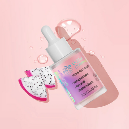 Ultra Compact Anti-Aging Face & Neck Serum | With Hydrolyzed Collagen & Niacinamide | Lifting, Firming & Wrinkle Reduction – 30ml | Vegan & Cruelty-Free - Damoo