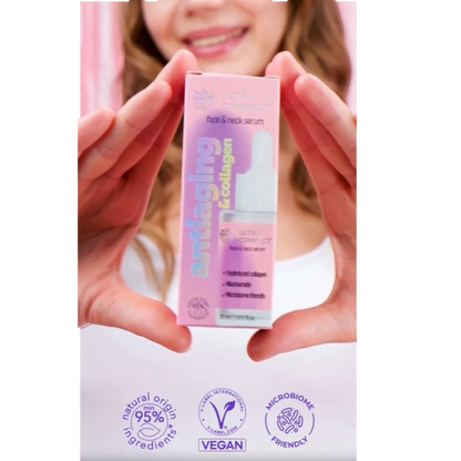 Ultra Compact Anti-Aging Face & Neck Serum | With Hydrolyzed Collagen & Niacinamide | Lifting, Firming & Wrinkle Reduction – 30ml | Vegan & Cruelty-Free - Damoo