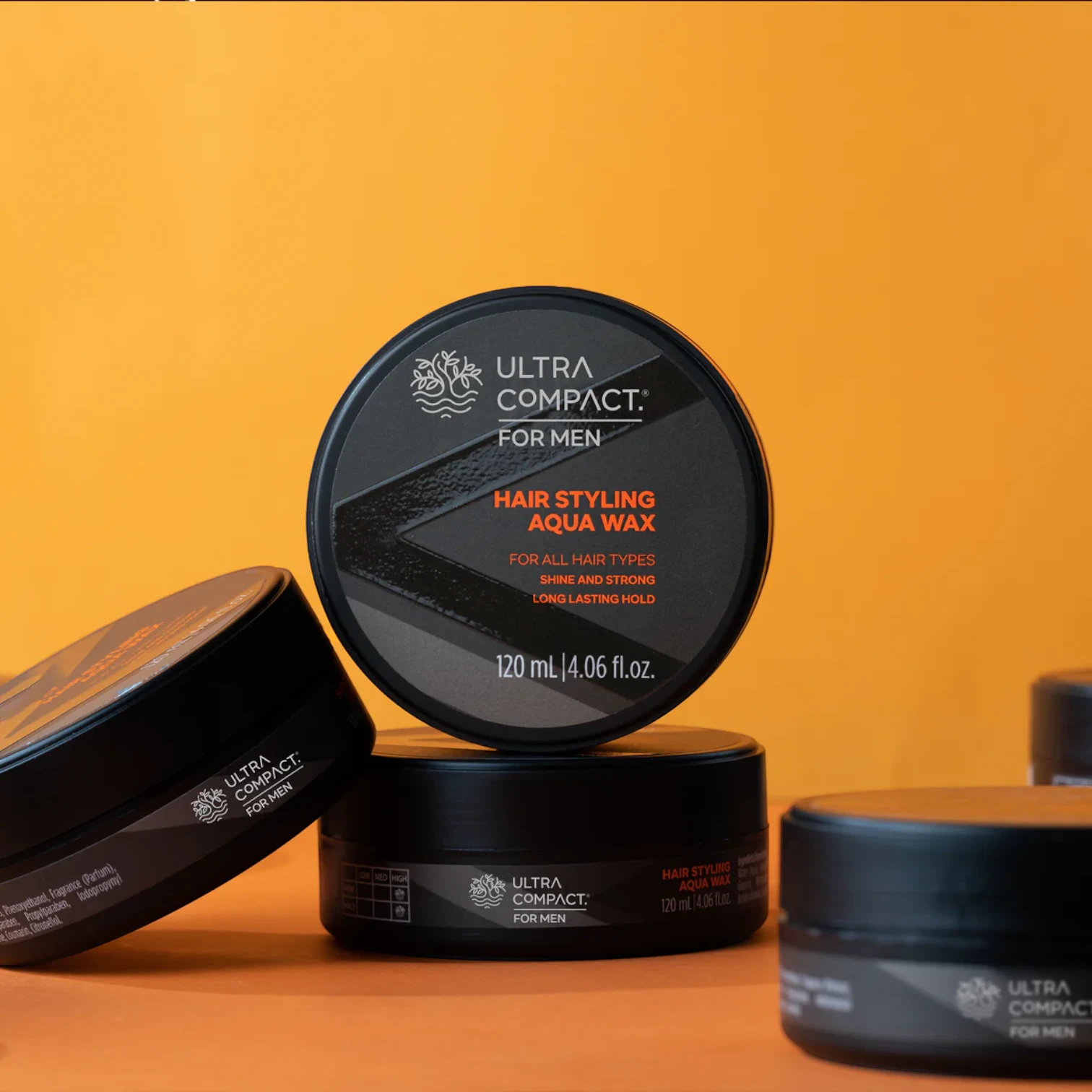 Ultra Compact Aqua Hair Styling Wax for Men – 120ml | Strong Hold & Natural Shine | Water-Based & Easy to Wash Out - Damoo