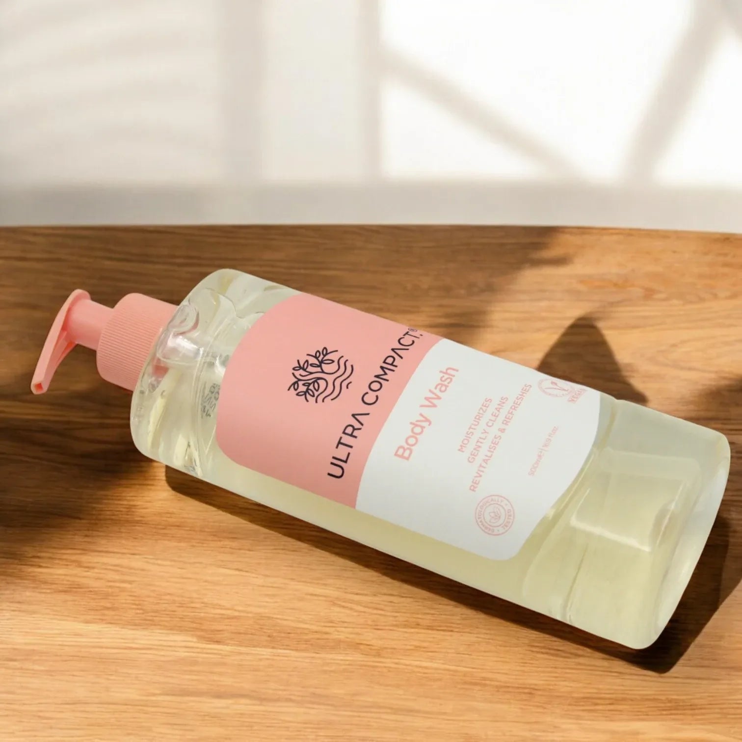Ultra Compact Body Wash – 500ml | Vegan Moisturizing Body Cleanser That Gently Cleanses, Revitalizes & Refreshes Skin - Damoo