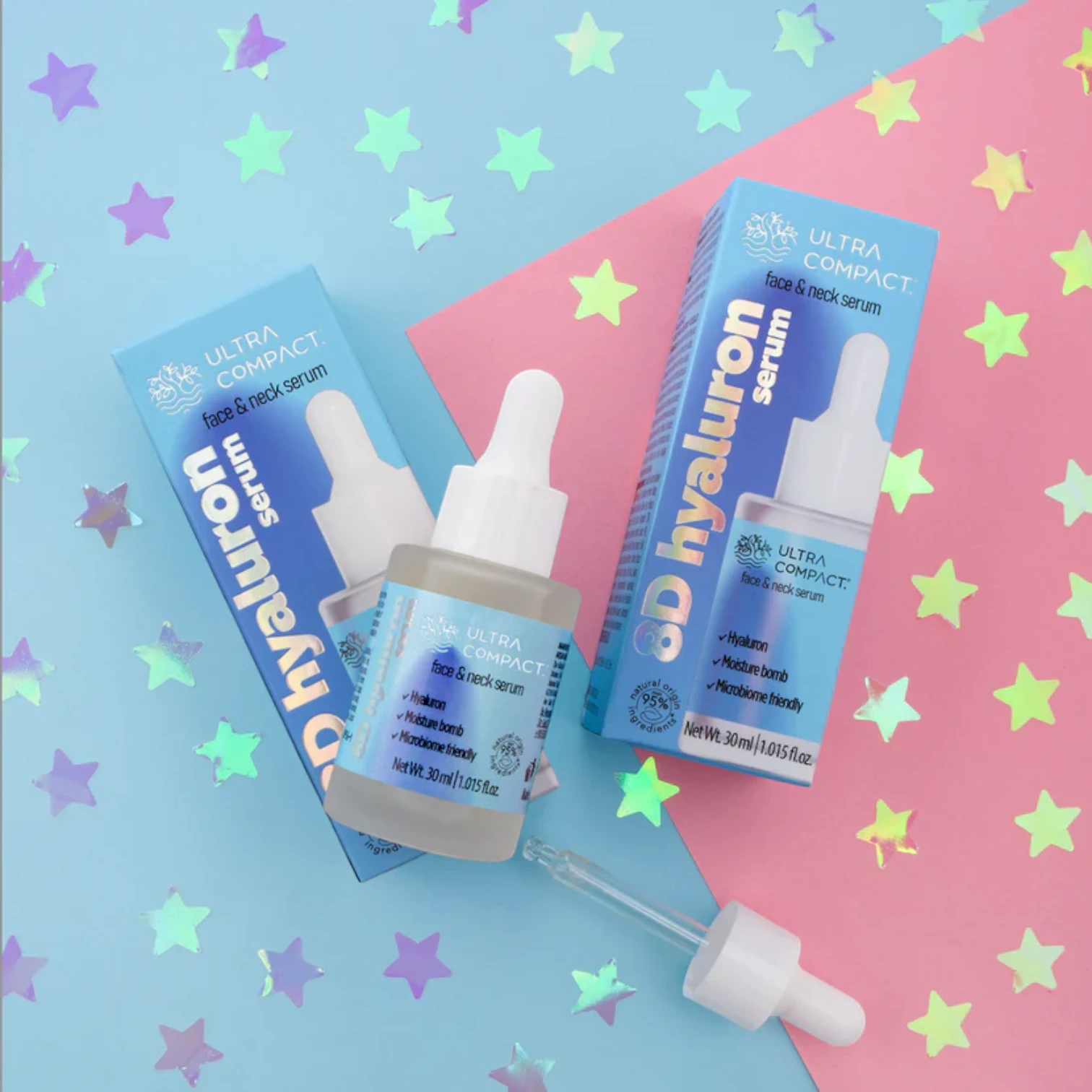Ultra Compact Face & Neck Serum with 8D Hyaluronic Acid | Deep Hydration, Elasticity Boost & Radiant Glow | Vegan, Cruelty-Free, Microbiome-Friendly – 30ml - Damoo